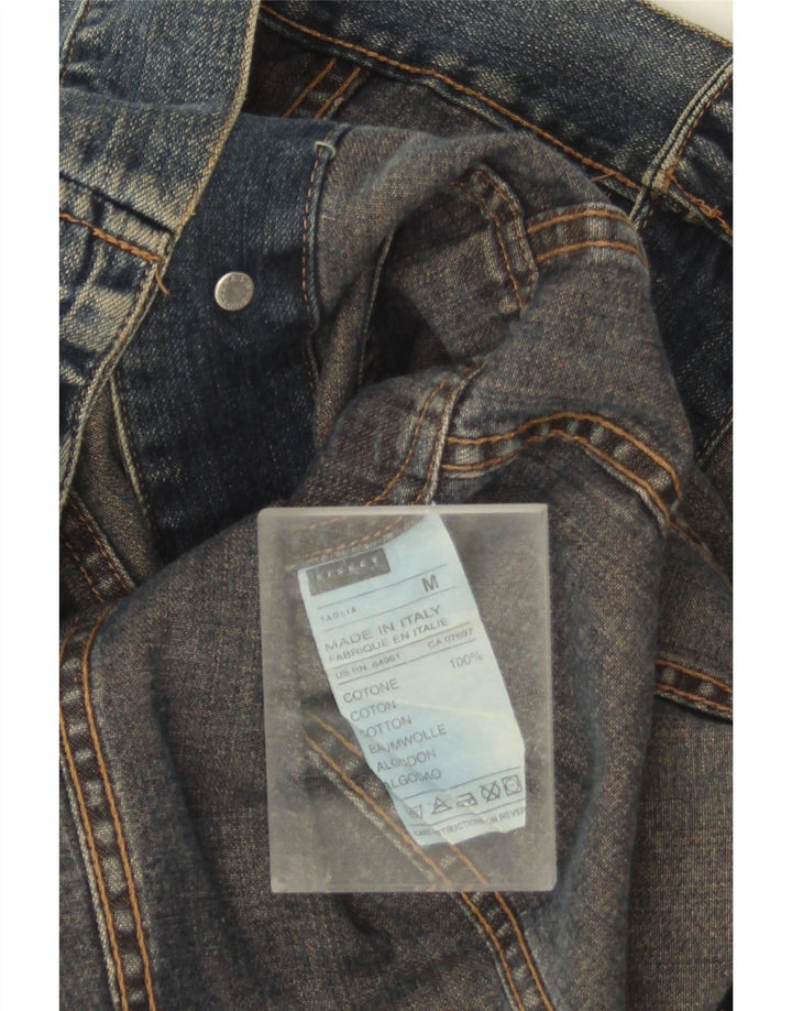 Sisley Dame denimjakke UK 14 Medium Blue Bomuld