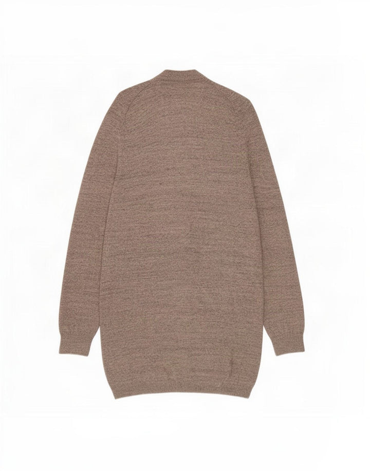 Zara Womens Longline Open Cardigan Sweater UK 10 Small Grey