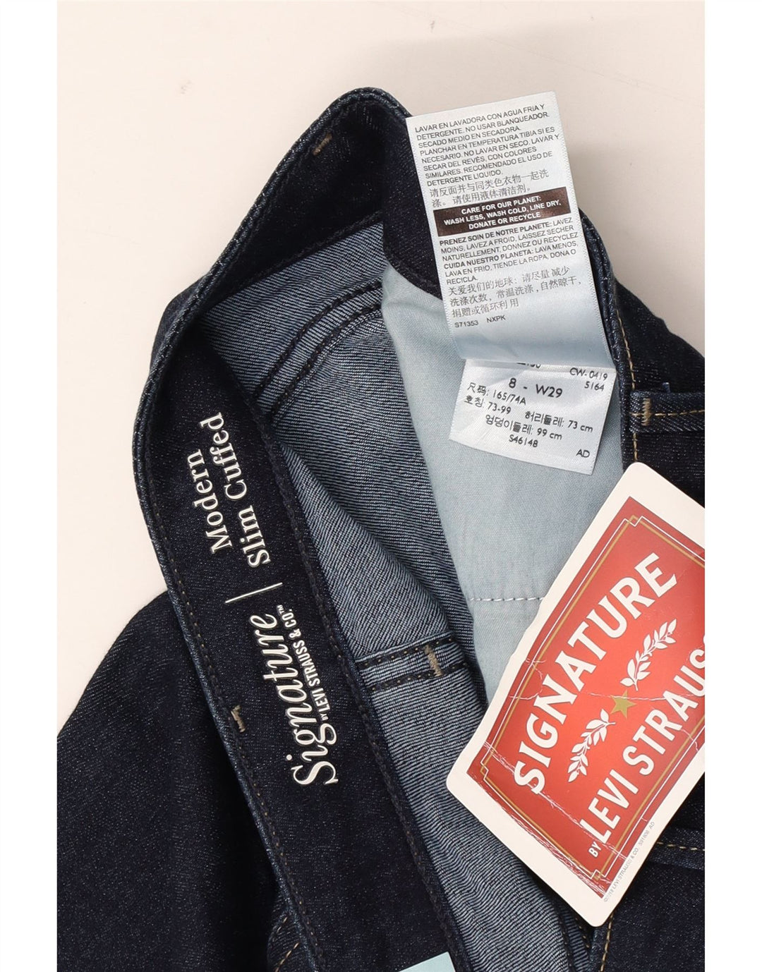 Levi's Womens Signature Moderne Slim Jeans US 8 Medium W29 L26 Navy Blue