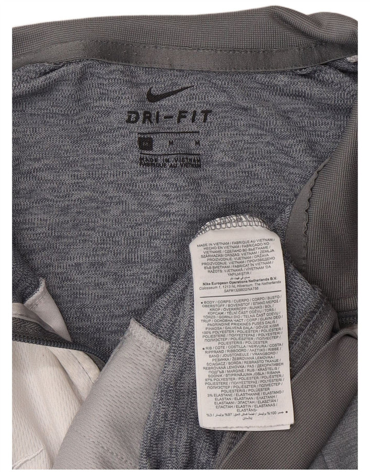 Nike Herre Dri Fit Regular Tracksuit Top Jakke Medium Grey Colourblock