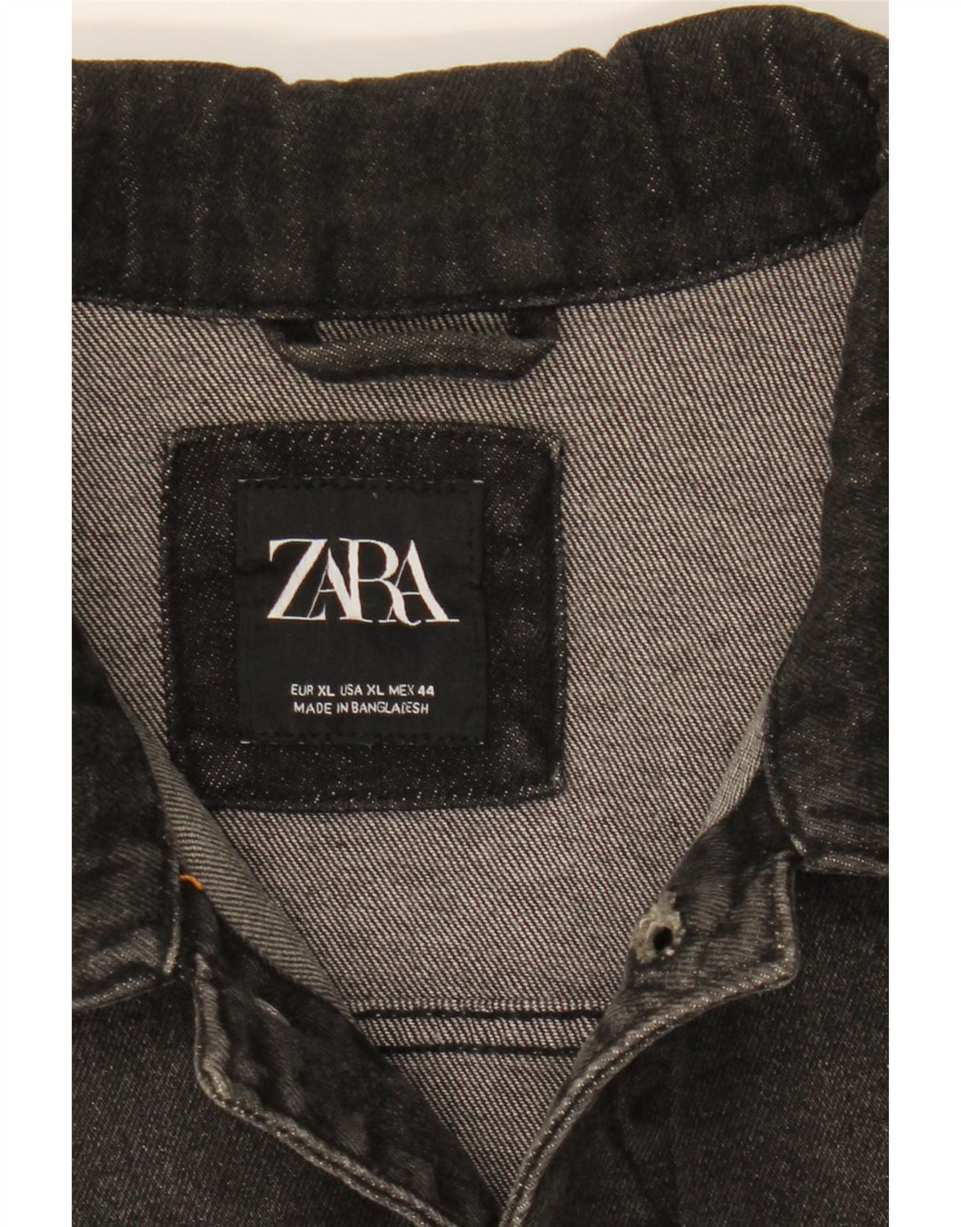 ZARA Womens Denim Jacket UK 18 XL Black Vintage Zara and Second-Hand Zara from Messina Hembry 