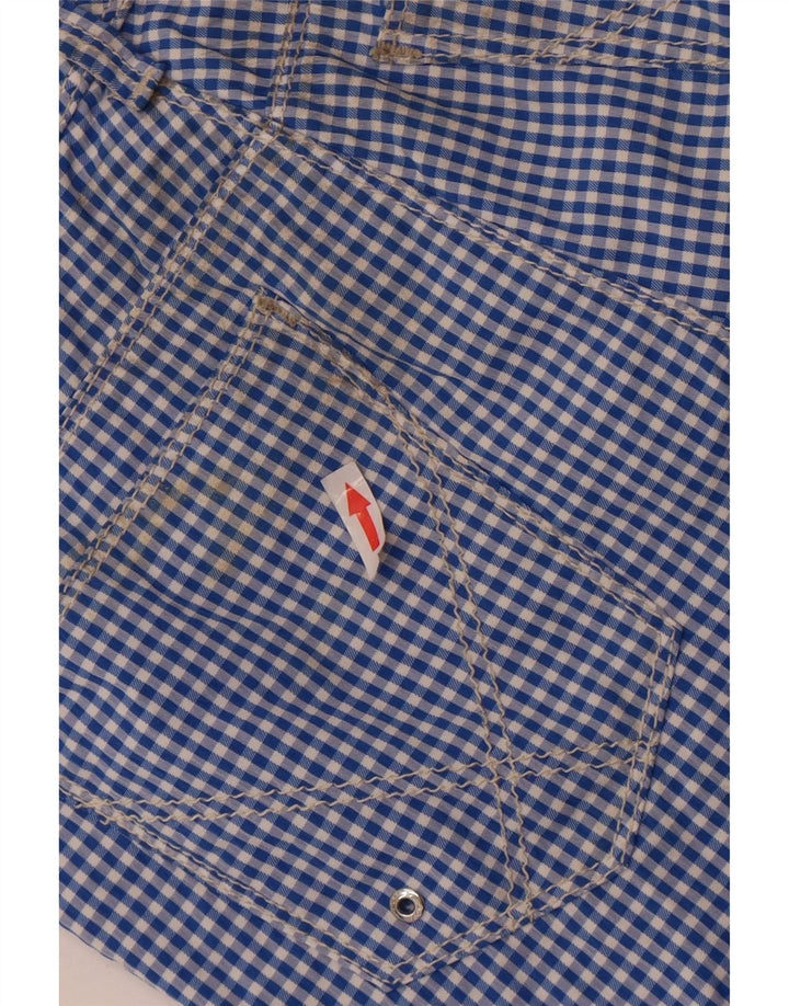 Roy Rogers Chino-shorts til drenge 11-12 år W26 blå Gingham polyamid