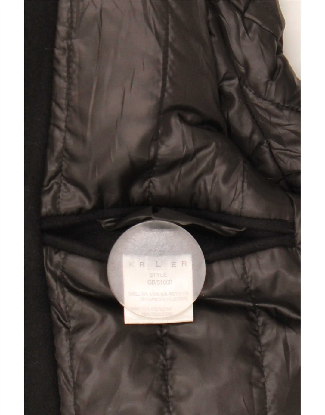 Kruder Herre Ærtefrakke UK 40 Large Black Wool