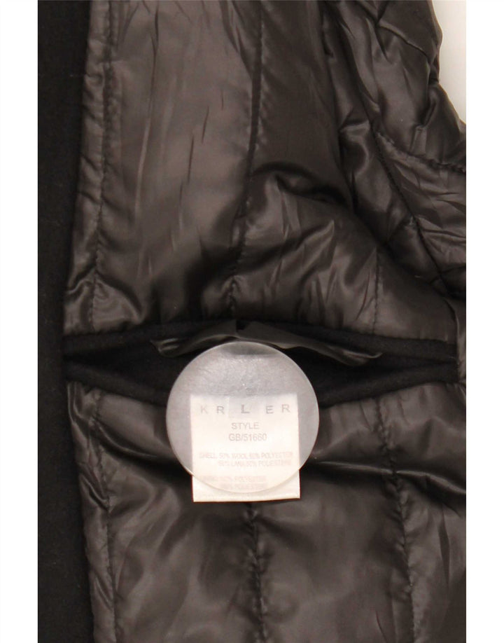Kruder Herre Ærtefrakke UK 40 Large Black Wool
