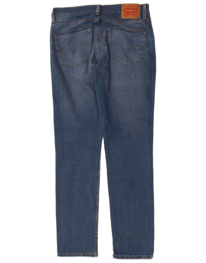 Levi's Herre 511 Slim Jeans W33 L32 Blå Bomuld