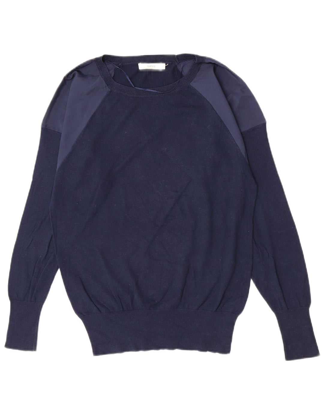 Oasis Dame sweater med rund hals DK 10 Small Navy Blue Colourblock