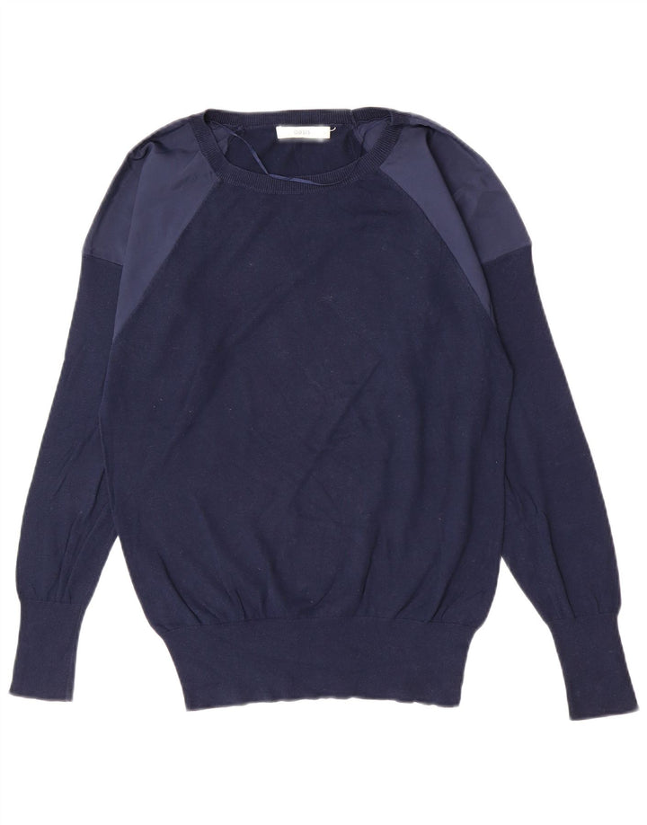 Oasis Dame sweater med rund hals DK 10 Small Navy Blue Colourblock