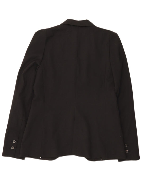 Zara Dame 1 Knap Blazer Jacket UK 10 Small Black Polyester