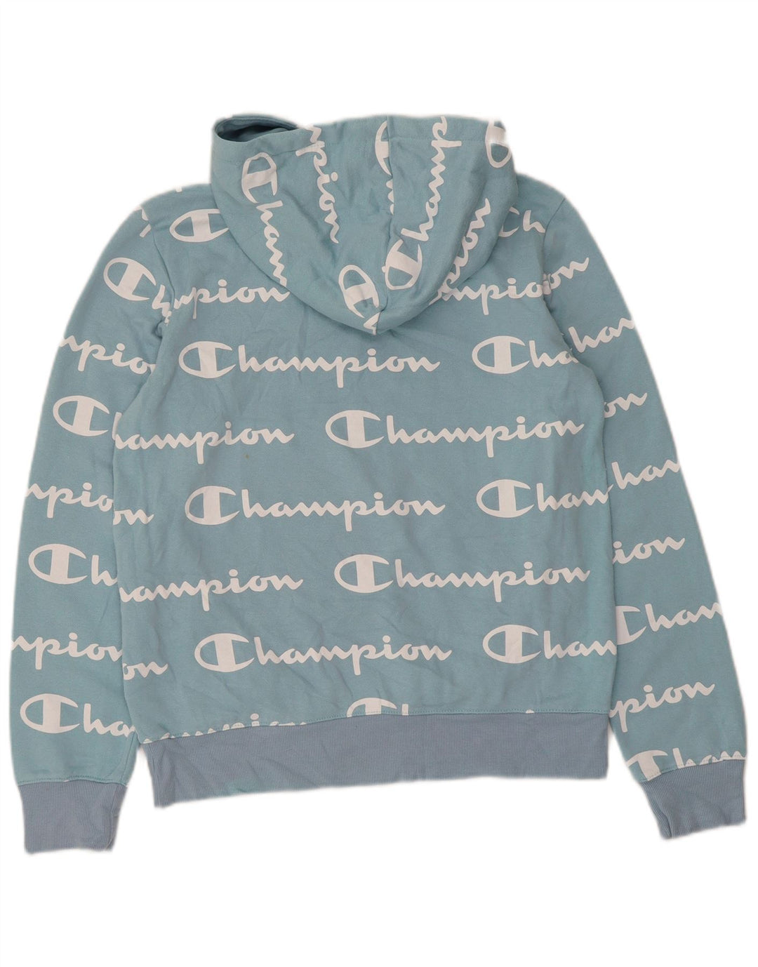 CHAMPION Grafisk hættetrøje til kvinder UK 12 Medium Blue