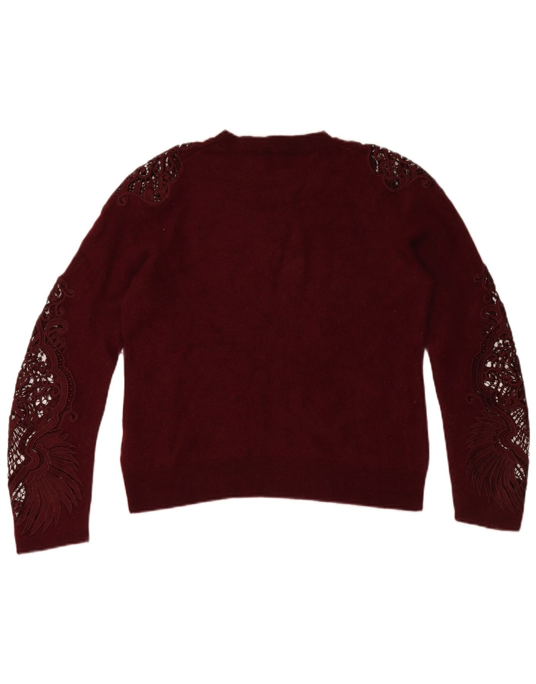 TED BAKER Dame sweater med rund hals str. 4 Large Burgundy