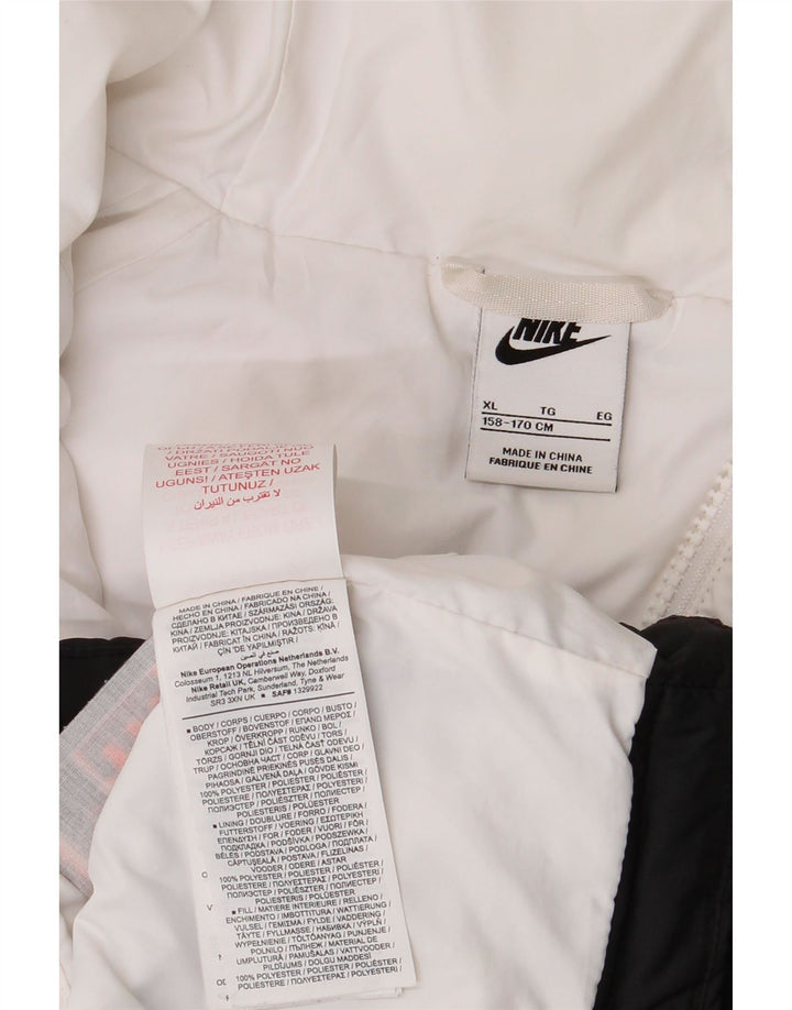 Nike polstret hættejakke til drenge 13-14 år XL flerfarvet farveblok
