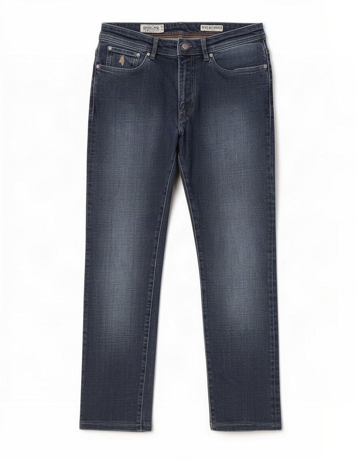 Marlboro Classics Herre Regular Tapered Jeans W32 L28 Navy Blue