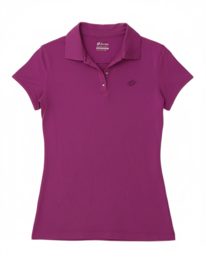 LOTTO Womens Polo Shirt UK 14 Large Purple