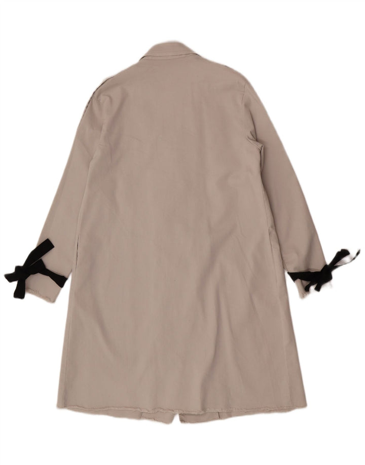 Vintage kvinders trenchcoat UK 10 lille grå bomuld