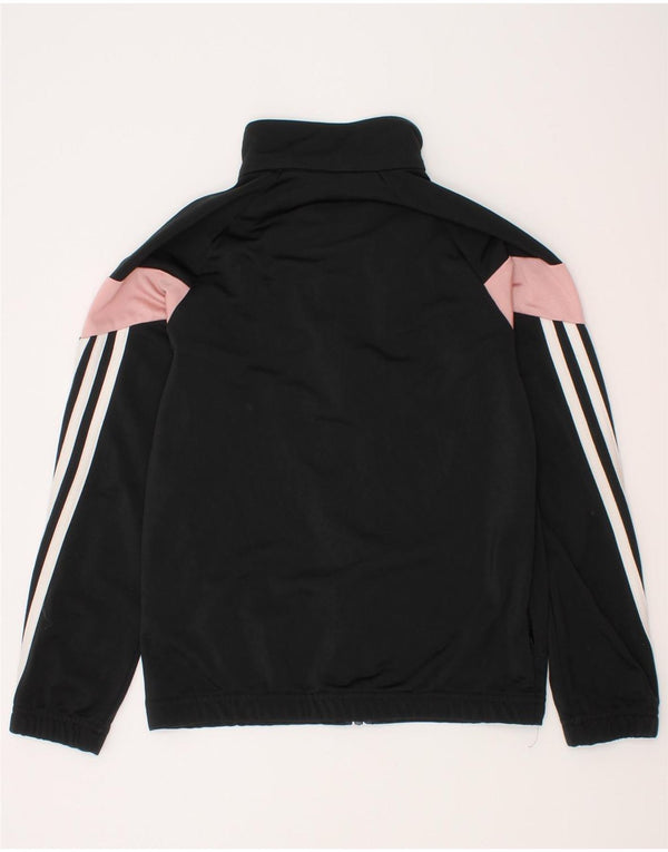 Adidas Pige Træningsdragt Topjakke 9-10 År Sort Colourblock Polyester