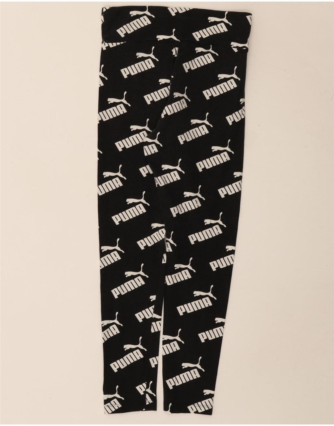 Puma Graphic Leggings til kvinder UK 10 Small Black Bomuld