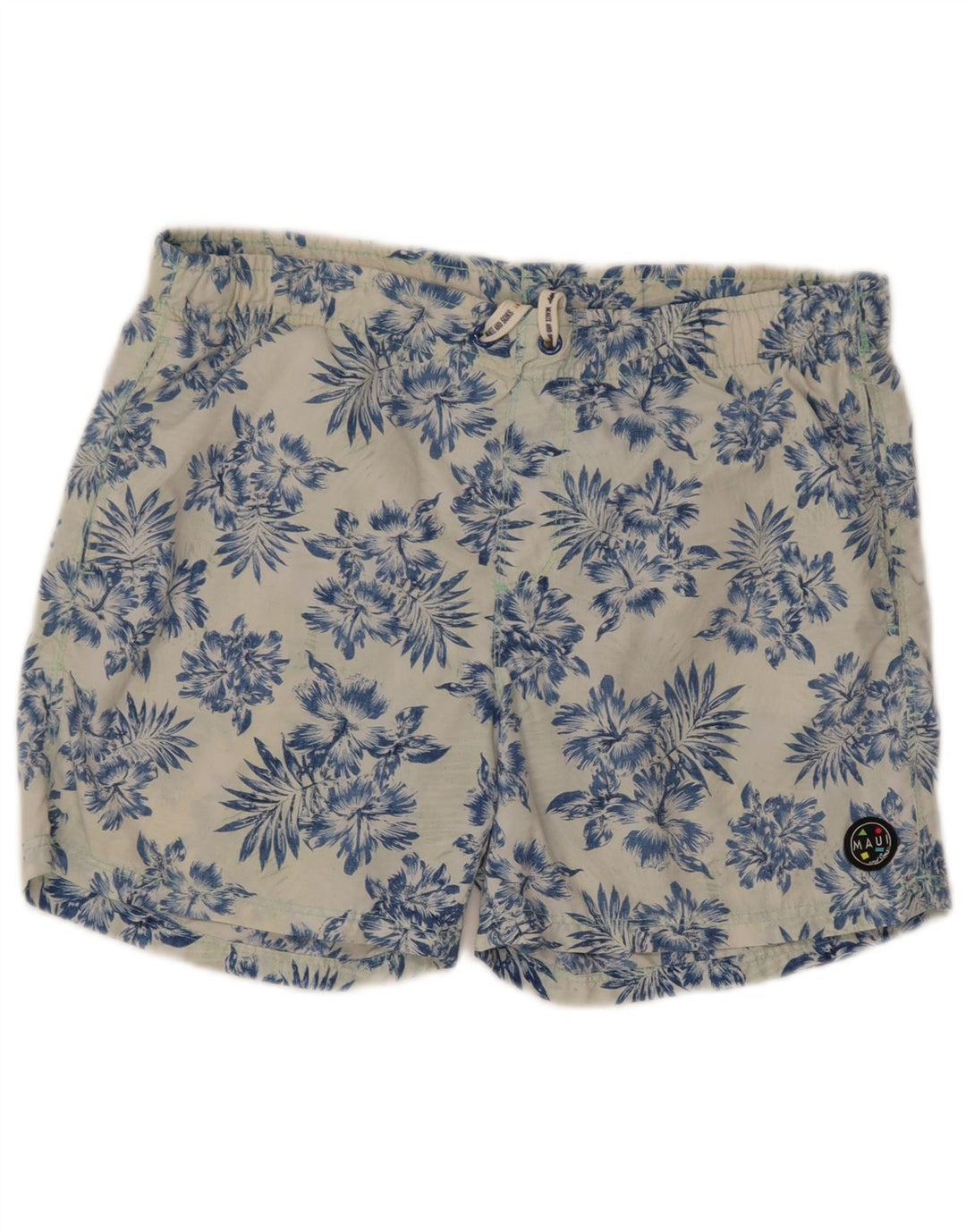 Maui and Sons Badeshorts til mænd Medium Blue Floral Polyamid