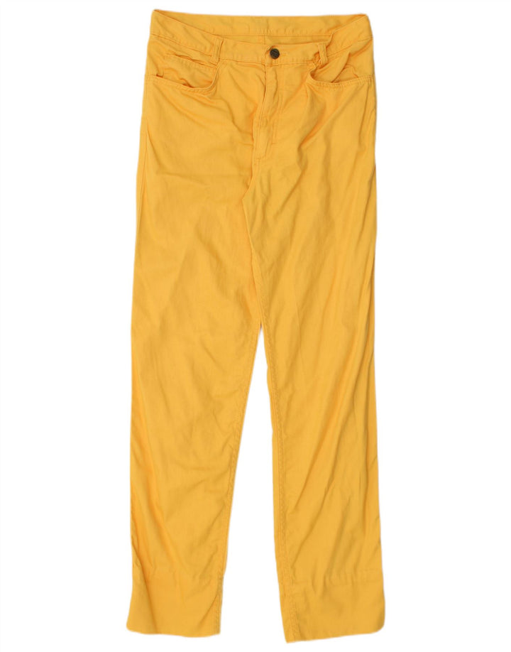 POOH Womens Slim Casual Trousers W30 L29 Yellow