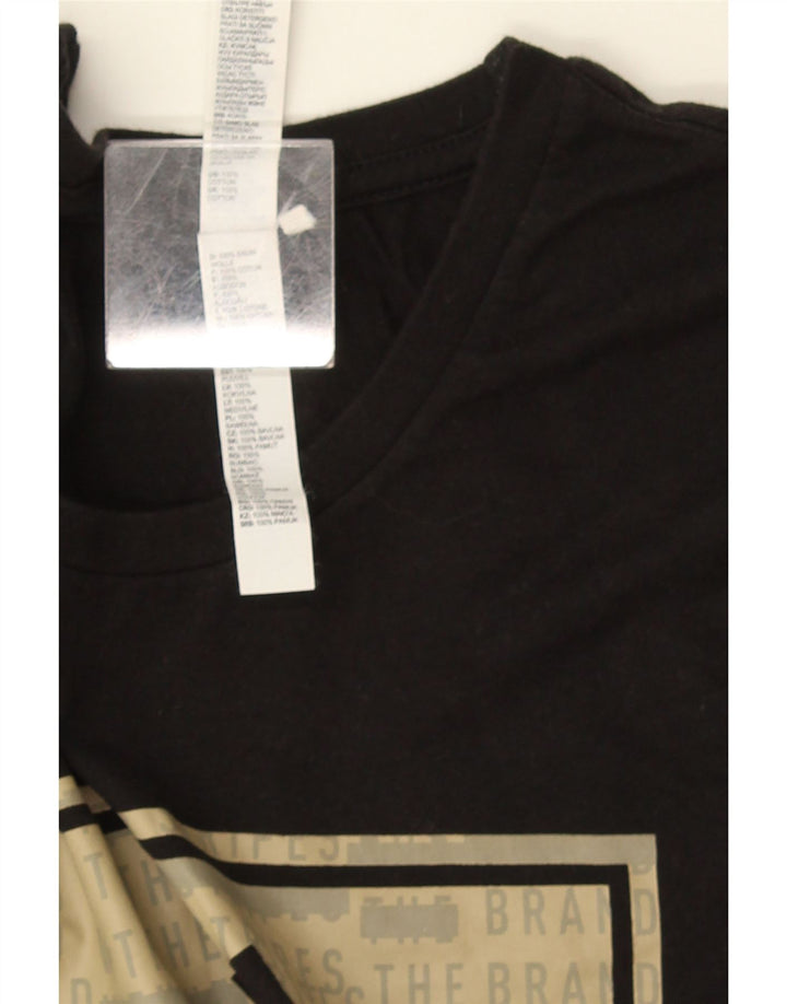 Adidas Grafisk T-shirt top til mænd, stor sort bomuld