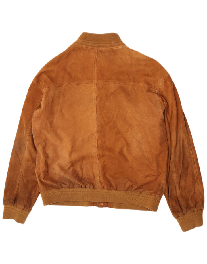 Privat Herre Ruskind Bomber Jacket IT 52 XL Brunt Læder