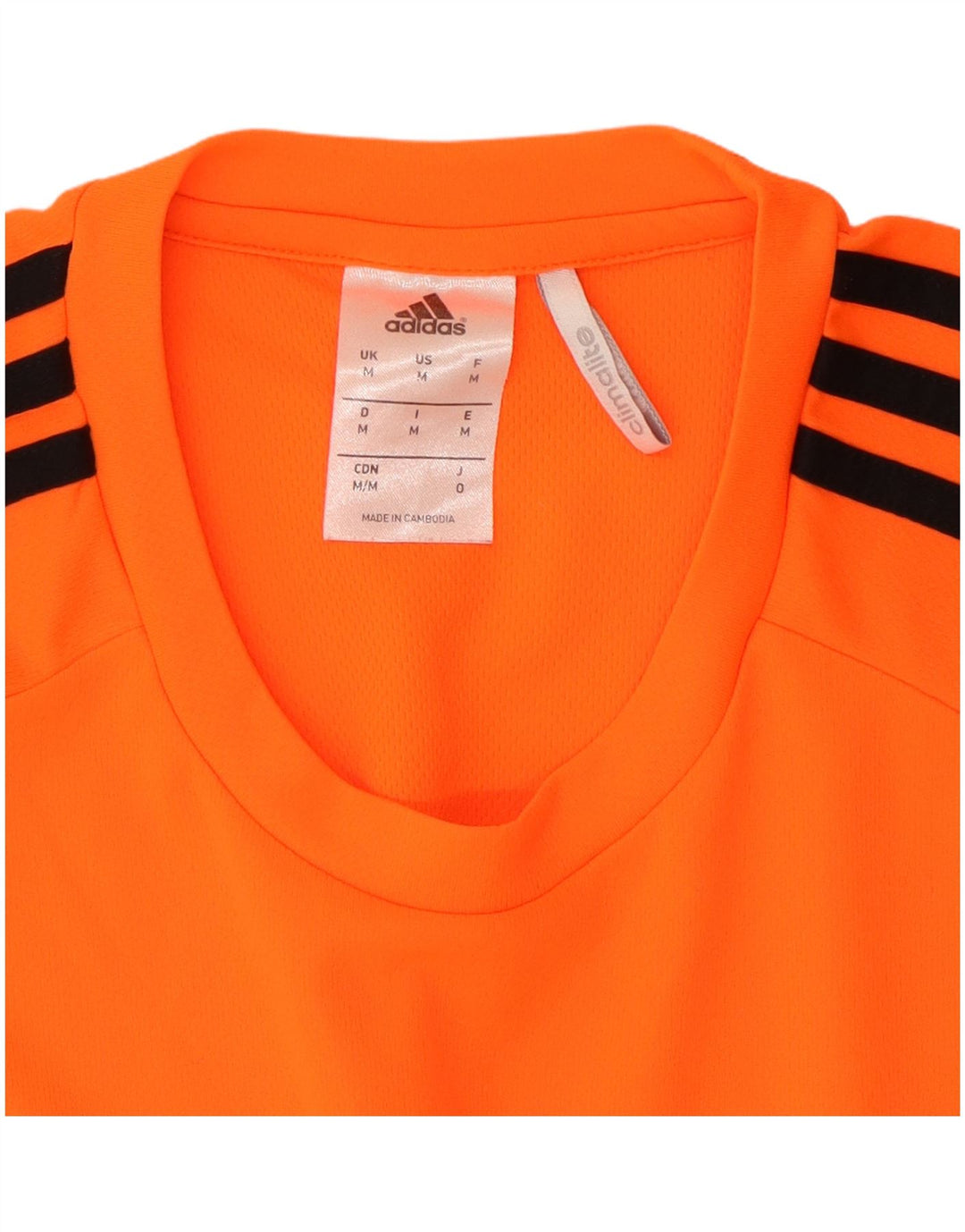 Adidas Herre Climalite T-Shirt Top Medium Orange Colourblock