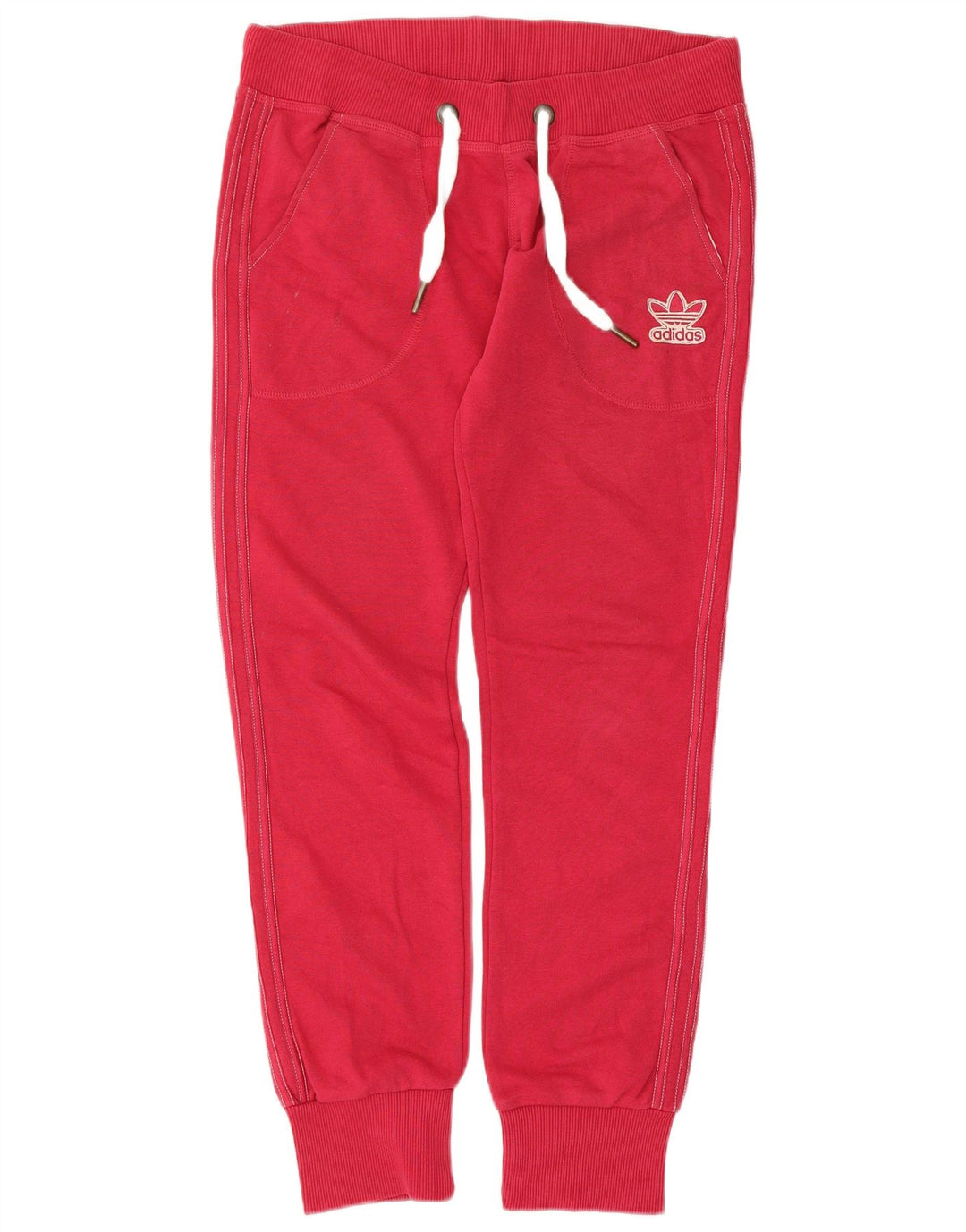 Adidas Dame træningsdragt Bukser Joggers IT 44 Medium Rød Bomuld