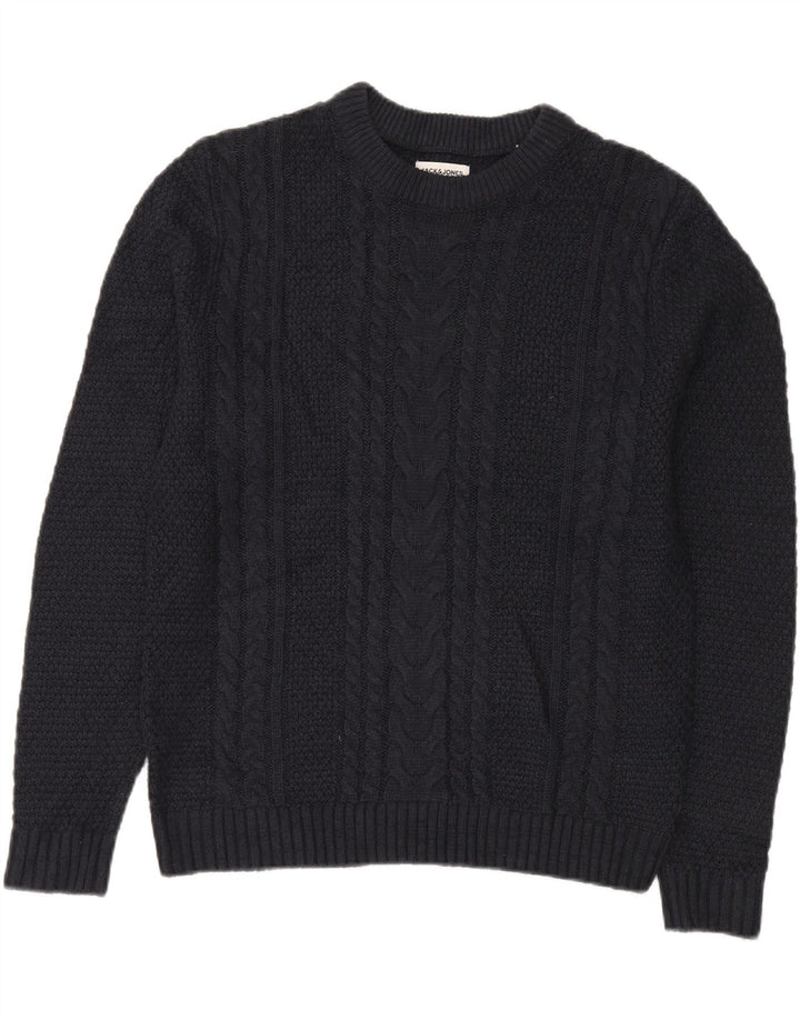 JACK & JONES Herre Crew Neck sweater Medium Marineblå Akryl