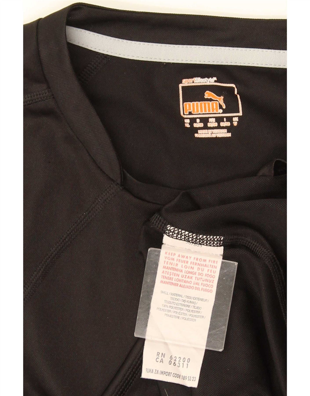 Puma Herre T-Shirt Top XL Sort Polyester