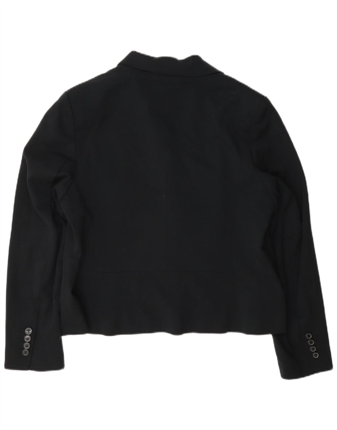 Marks & Spencer Dame Crop 2 Button Blazer Jacket UK 16 Large Black