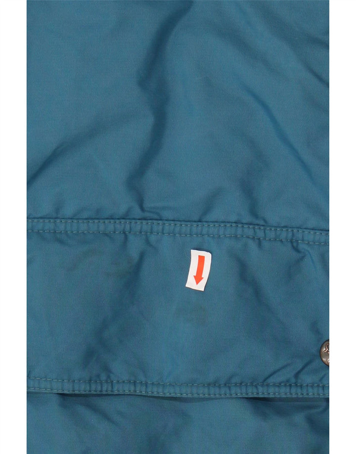 ASICS Windbreaker Jacket til mænd UK 42 XL Blå Colourblock Polyamid