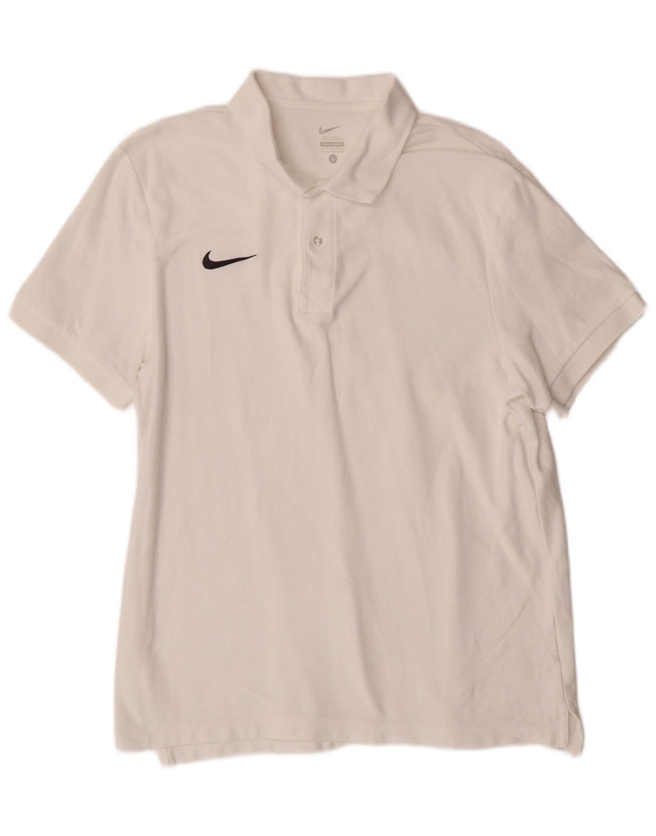 NIKE Polo Shirt til mænd, stor hvid