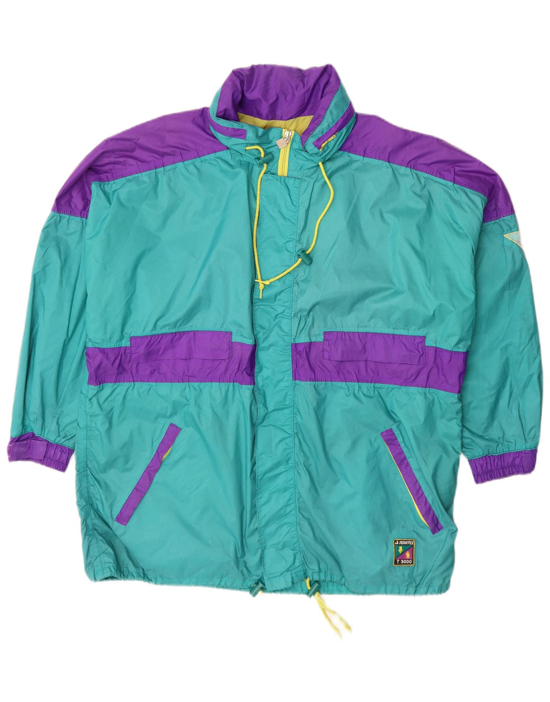 Jeantex Regnjakke til mænd UK 42 XL Turkis Colourblock Polyamid