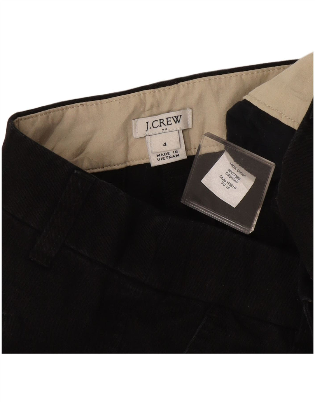 J. Crew Chino Shorts til kvinder US 4 Small W27 Black Bomuld