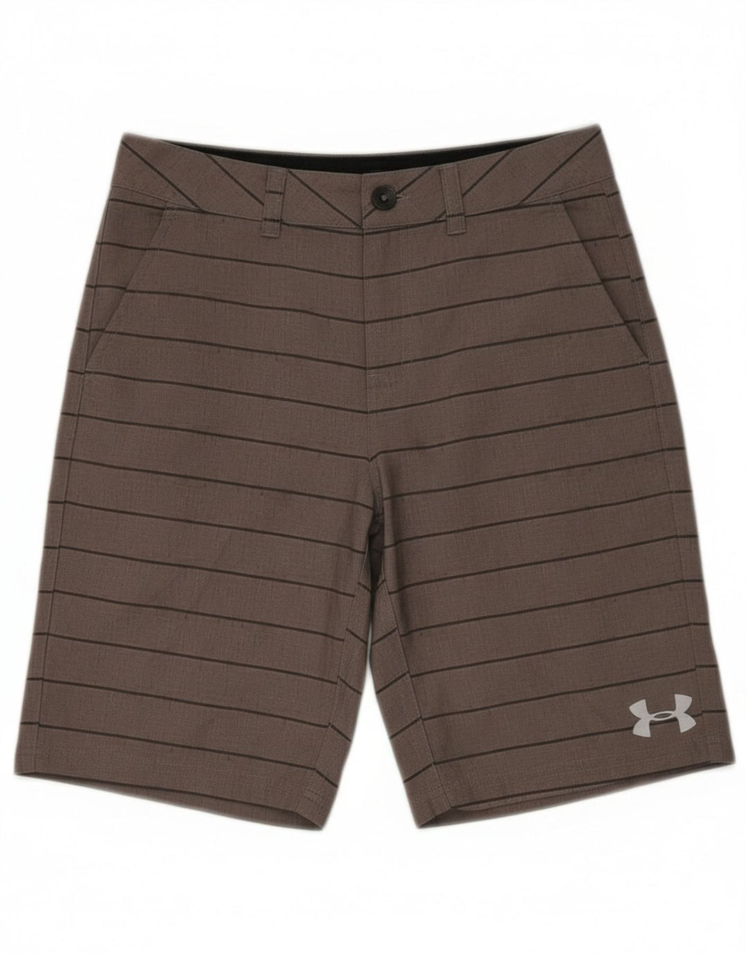 Under Armour Boys Chino Shorts 9-10 år W25 Gråstribet polyester