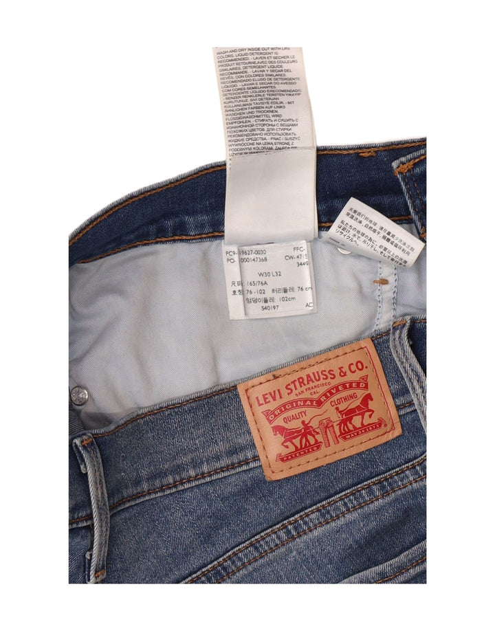 LEVI'S Dame 312 Shaping Slim Jeans W30 L30 Blå Bomuld