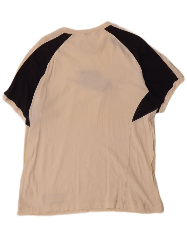 Nike grafisk T-shirt top til mænd UK 42/44 Stor hvid Colourblock Bomuld