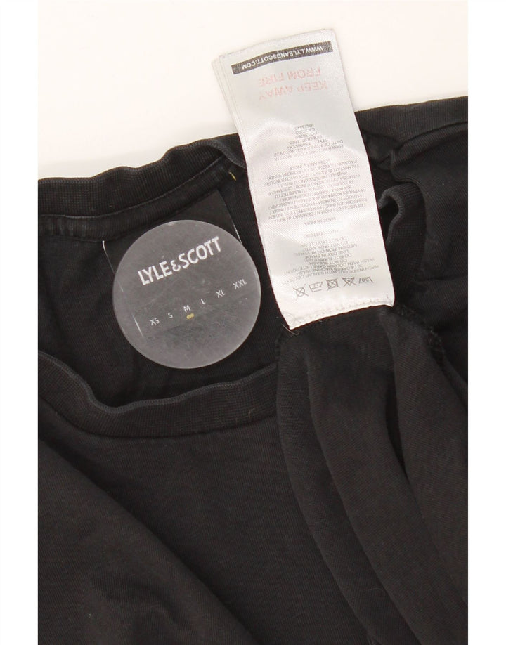 Lyle & Scott Herre T-shirt Top Medium Sort Bomuld