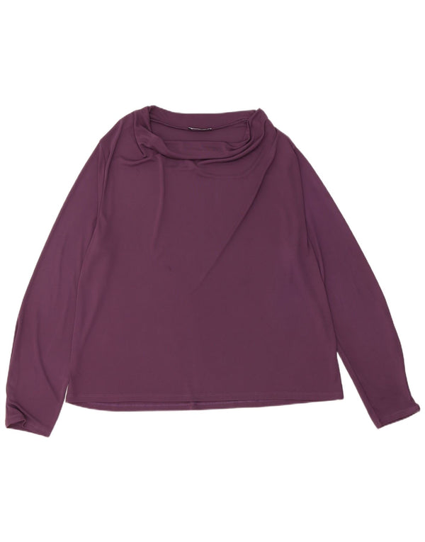 Zara Womens Regular Top Langærmet UK 18 XL Lilla