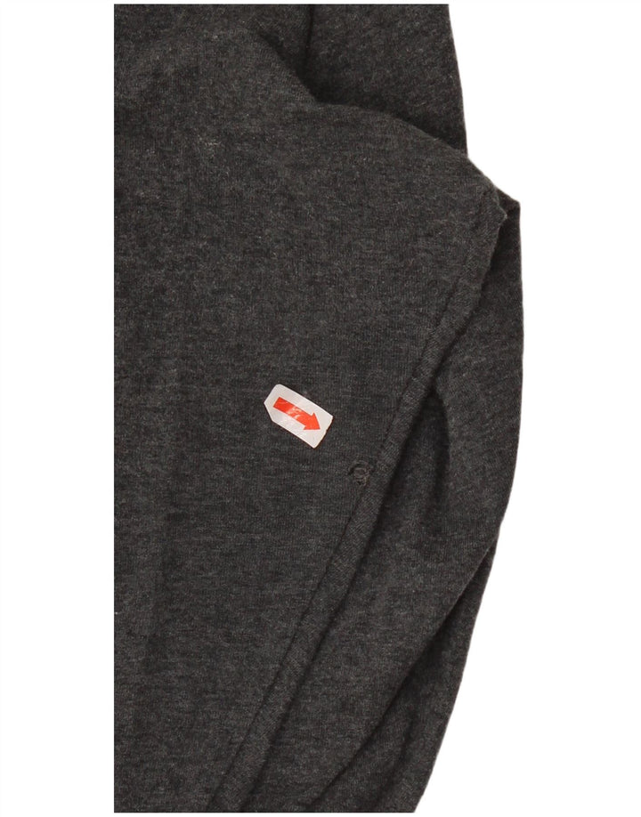 Adidas Womens Crop Leggings UK 12/14 Medium Grey Bomuld