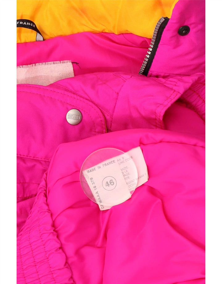 Skijakke med hætte til kvinder EU 46 XL Pink Colourblock Polyamid