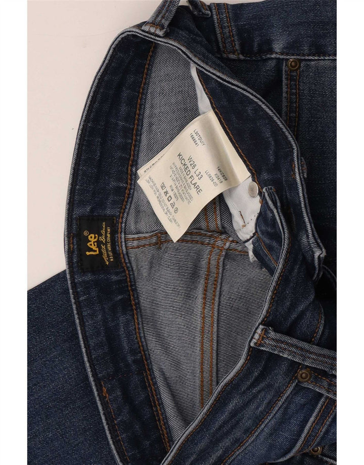 Lee Kvinder Kicked Flare Flared Jeans W26 L26 Blå Bomuld