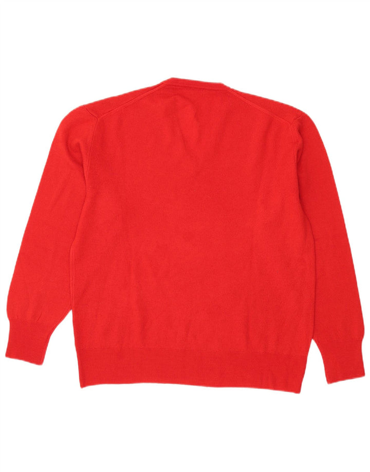 Cacharel Dame V-hals sweater IT 48 XL Rød Uld