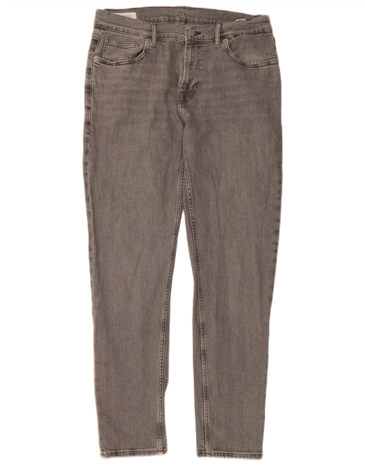 Zara Herre Slim Jeans EU 44 Large W34 L31 Grå Bomuld