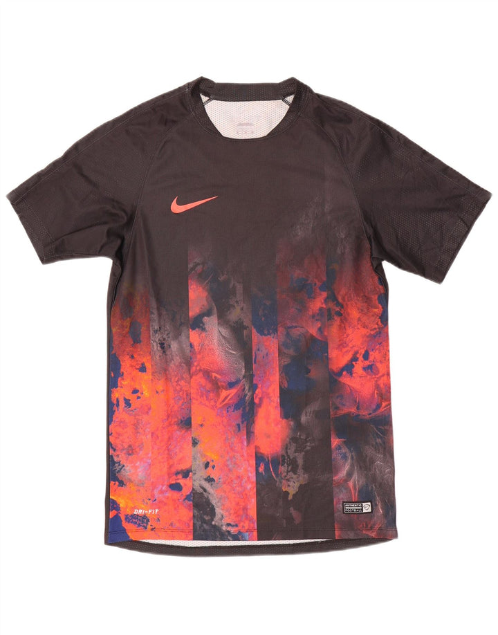 NIKE Herre Dri Fit T-Shirt Top Lille Sort Colourblock