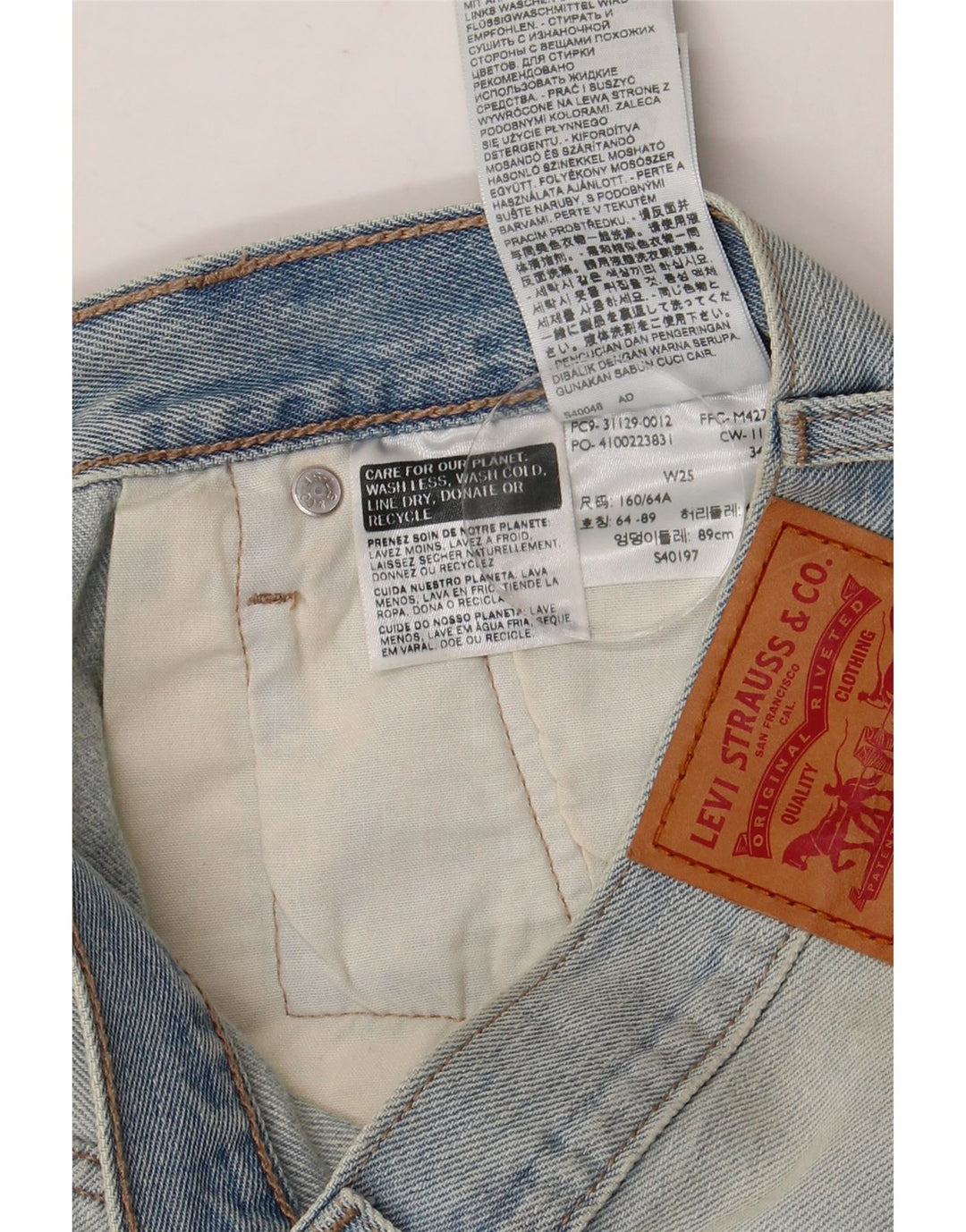 Levi's denimshorts til kvinder W25 XS blå bomuld