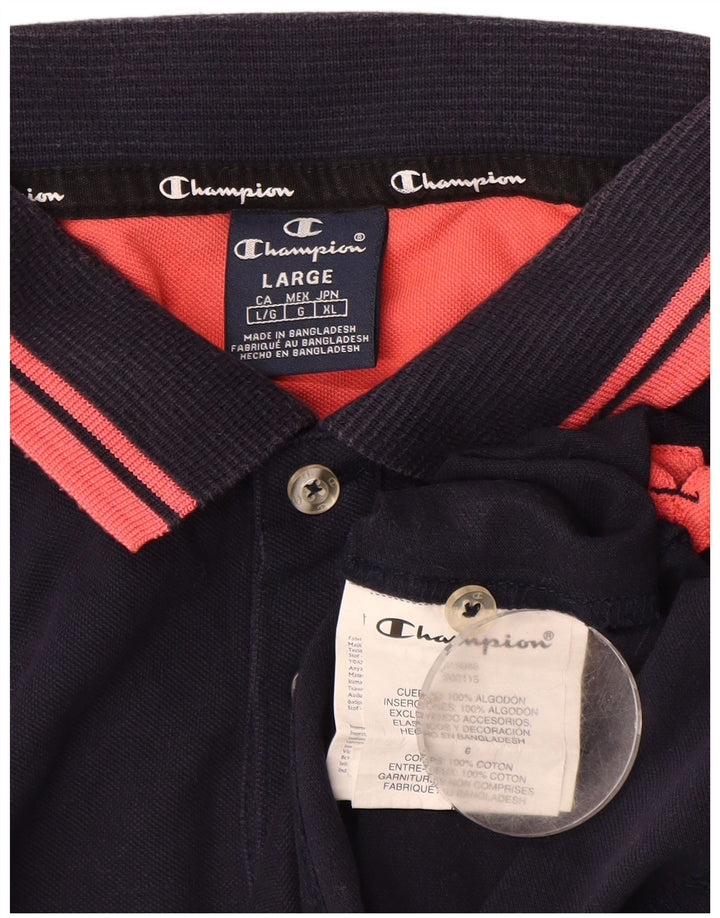 Champion herre poloshirt Stor marineblå bomuld
