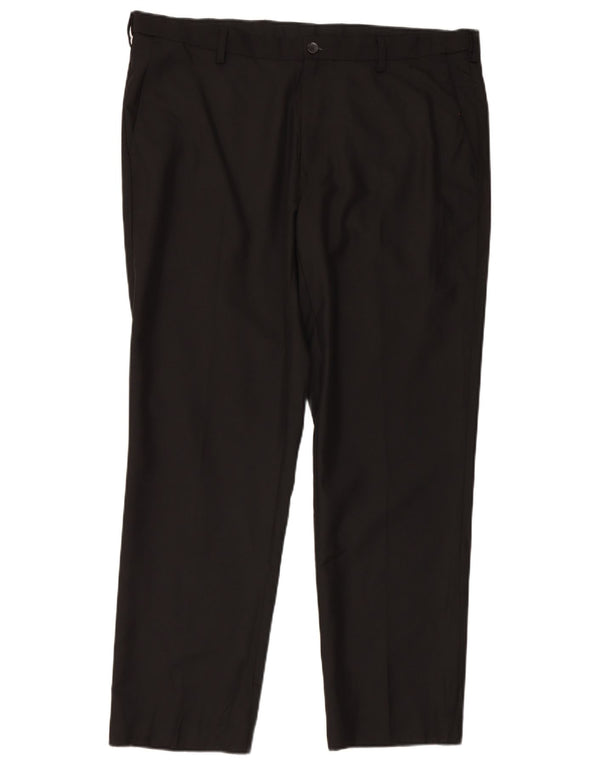 Marks & Spencer Herre Regular Fit Casual Bukser W40 L31 Sort Polyester