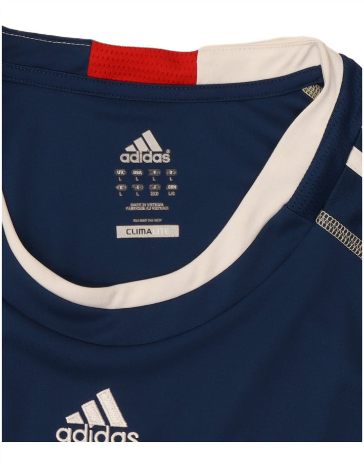 Adidas Herre Climalite T-Shirt Top Stor Marineblå Polyester