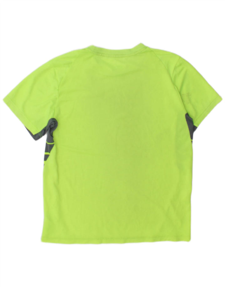 Nike Herre Dri Fit T-shirt Top Medium Grøn Colourblock Polyester