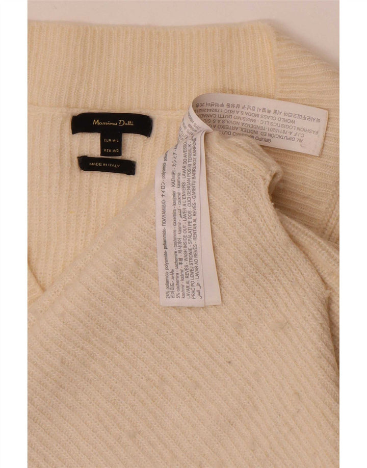 Massimo Dutti Damevest Top UK 14 Medium Off White Polyamid